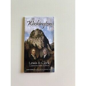 2004 Washington The Evergreen State Lewis & Clark Commemorative Edition Map